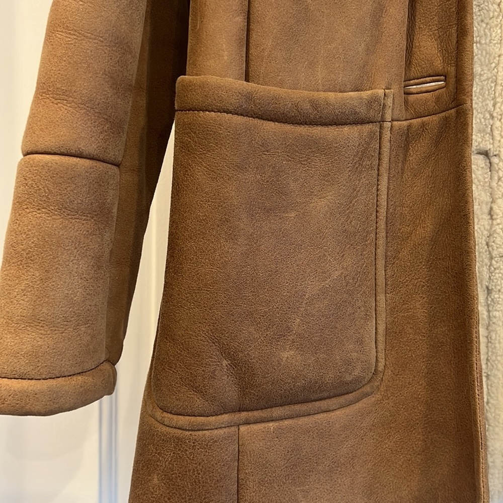 Prada Single Breasted Sheepskin Coat - Picture 4 of 14